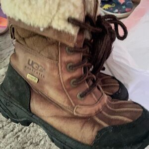 UGG Kids Tan and Black Boots